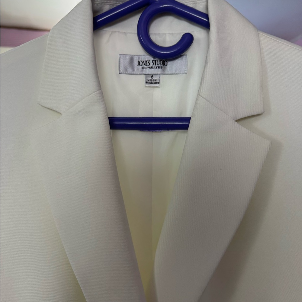 Jones Studio Separate White Two-Button Profession… - image 7